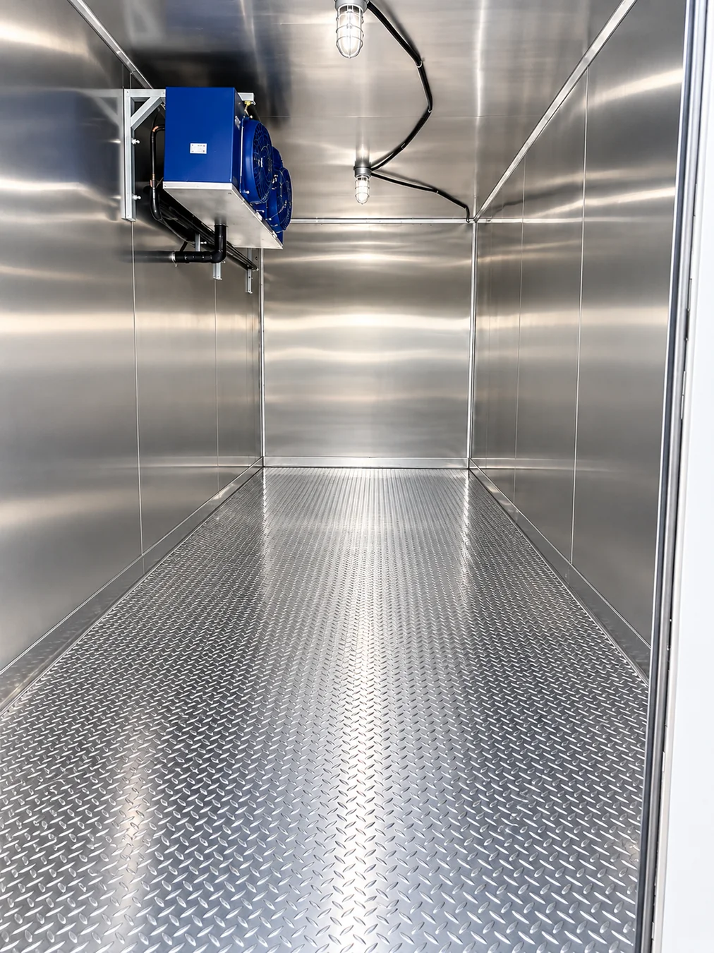 Commercial and institutional walk-in freezer facility rental interior reference